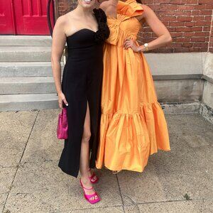 ORANGE BOW DRESS - AS SEEN ON ANTHROPOLOGIE